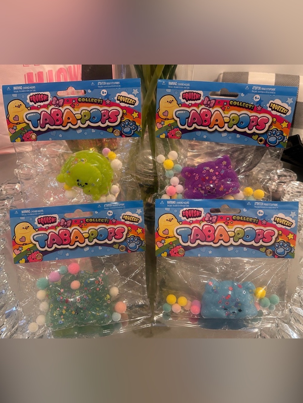 ORB TABA-POPS Squishy Sensory Fidget Toys 4 Pack NEW Sealed Viral Kawaii TikTok